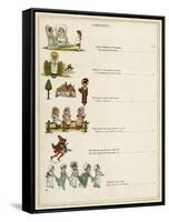 Contents Page, under the Window-Kate Greenaway-Framed Stretched Canvas