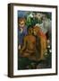 Contes Barbares; Two Young Tahitian Women and a Fairytale-Devil-Paul Gauguin-Framed Giclee Print