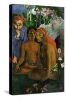 Contes Barbares; Two Young Tahitian Women and a Fairytale-Devil-Paul Gauguin-Stretched Canvas