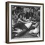 Contest Judge Ken Murray Being Wrestled to the Ground by Contestants in Beauty Pageant-Peter Stackpole-Framed Photographic Print