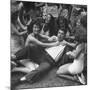 Contest Judge Ken Murray Being Wrestled to the Ground by Contestants in Beauty Pageant-Peter Stackpole-Mounted Photographic Print