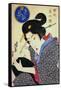 Contest of Beauties: a Geisha from the Eastern Capital, C1830-Keisai Eisen-Framed Stretched Canvas