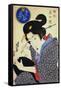 Contest of Beauties: a Geisha from the Eastern Capital, C1830-Keisai Eisen-Framed Stretched Canvas