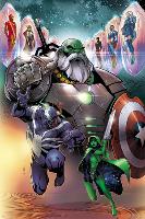 Contest of Champions #1 Cover with Maestro, Venom, Gamora, Iron Man, Thor (Female) & More-Paco Medina-Lamina Framed Poster