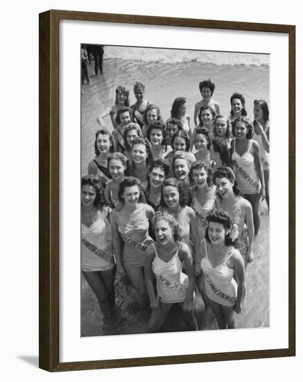 Contestants at the Atlantic City Beauty Contest-Peter Stackpole-Framed Photographic Print