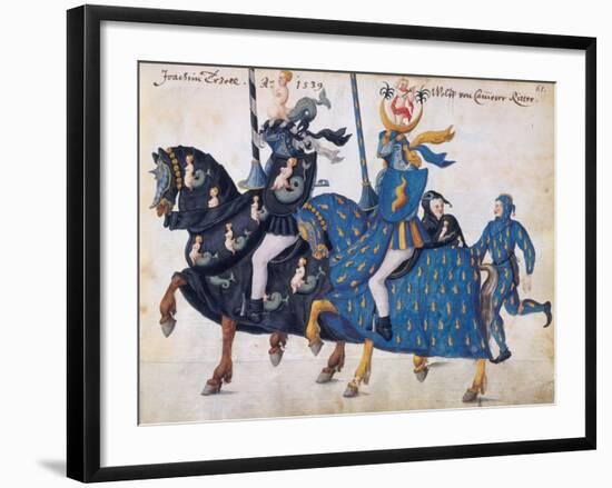 Contestants equipped for a tournament, c.1640-German School-Framed Giclee Print