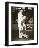 Contestants in a dance marathon, Chicago, Illinois, USA, 1930-Unknown-Framed Photographic Print