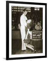 Contestants in a dance marathon, Chicago, Illinois, USA, 1930-Unknown-Framed Photographic Print