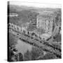 Contestants in the 1948 Tour De France Parade up the Champs Elysees-null-Stretched Canvas