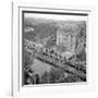 Contestants in the 1948 Tour De France Parade up the Champs Elysees-null-Framed Photographic Print