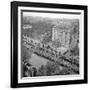 Contestants in the 1948 Tour De France Parade up the Champs Elysees-null-Framed Photographic Print