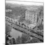 Contestants in the 1948 Tour De France Parade up the Champs Elysees-null-Mounted Photographic Print