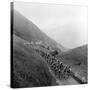 Contestants in the Grueling Tour De France are Seen on Their Way to the Mente Pass-null-Stretched Canvas