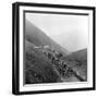 Contestants in the Grueling Tour De France are Seen on Their Way to the Mente Pass-null-Framed Premium Photographic Print