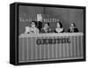Contestants on TV Quiz Show "To Tell the Truth"-Peter Stackpole-Framed Stretched Canvas
