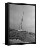 Contestants Sailing with Hull Down in the Heavy Seas-Cornell Capa-Framed Stretched Canvas
