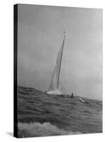 Contestants Sailing with Hull Down in the Heavy Seas-Cornell Capa-Stretched Canvas