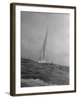 Contestants Sailing with Hull Down in the Heavy Seas-Cornell Capa-Framed Photographic Print