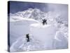 Contimplating the Route, Khumbu Ice Fall-Michael Brown-Stretched Canvas