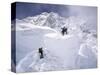 Contimplating the Route, Khumbu Ice Fall-Michael Brown-Stretched Canvas