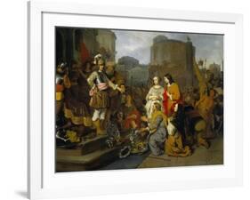 Continence of Scipio, 1650-55-Gerbrandt Van Den Eeckhout-Framed Giclee Print