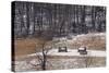 Continental Army Cabins Reconstructed at Valley Forge, Pennsylvania-null-Stretched Canvas