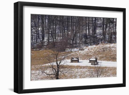 Continental Army Cabins Reconstructed at Valley Forge, Pennsylvania-null-Framed Photographic Print