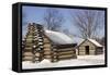 Continental Army Soldiers' Cabins Reconstructed at Valley Forge Winter Camp, Pennsylvania-null-Framed Stretched Canvas