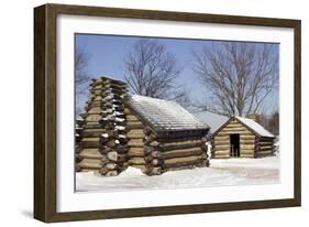 Continental Army Soldiers' Cabins Reconstructed at Valley Forge Winter Camp, Pennsylvania-null-Framed Giclee Print