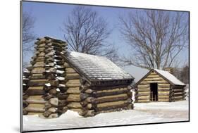 Continental Army Soldiers' Cabins Reconstructed at Valley Forge Winter Camp, Pennsylvania-null-Mounted Giclee Print