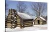 Continental Army Soldiers' Cabins Reconstructed at Valley Forge Winter Camp, Pennsylvania-null-Stretched Canvas