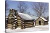 Continental Army Soldiers' Cabins Reconstructed at Valley Forge Winter Camp, Pennsylvania-null-Stretched Canvas