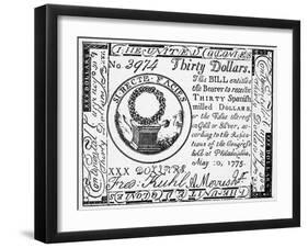 Continental Banknote, 1775-null-Framed Giclee Print