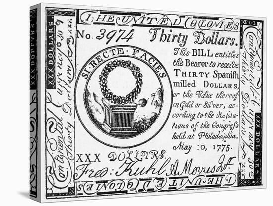 Continental Banknote, 1775-null-Stretched Canvas