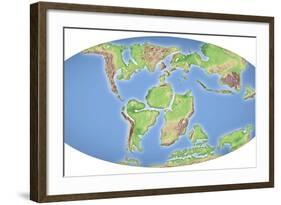 Continental Drift, 100 Million Years Ago-Mikkel Juul-Framed Premium Photographic Print