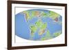 Continental Drift, 100 Million Years Ago-Mikkel Juul-Framed Photographic Print