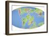 Continental Drift, 100 Million Years Ago-Mikkel Juul-Framed Photographic Print