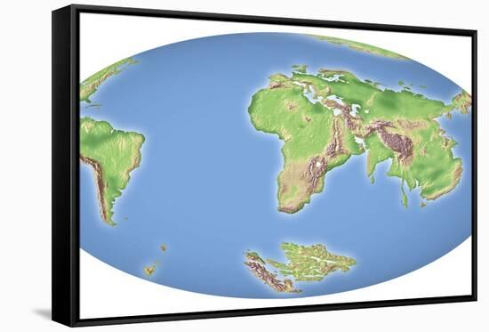 Continental Drift After 100 Million Years-Mikkel Juul-Framed Stretched Canvas