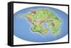 Continental Drift After 250 Million Years-Mikkel Juul-Framed Stretched Canvas