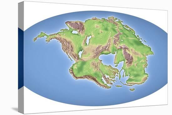 Continental Drift After 250 Million Years-Mikkel Juul-Stretched Canvas