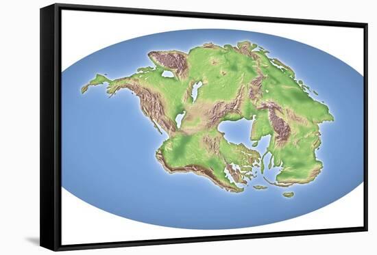 Continental Drift After 250 Million Years-Mikkel Juul-Framed Stretched Canvas