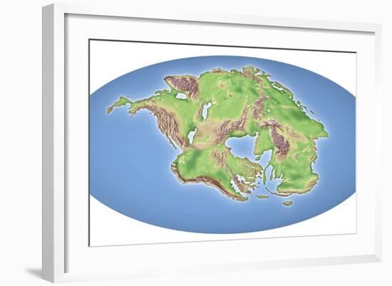 Continental Drift After 250 Million Years-Mikkel Juul-Framed Premium Photographic Print