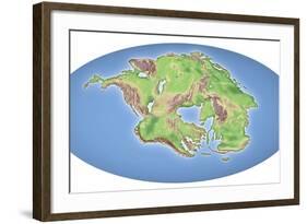 Continental Drift After 250 Million Years-Mikkel Juul-Framed Premium Photographic Print