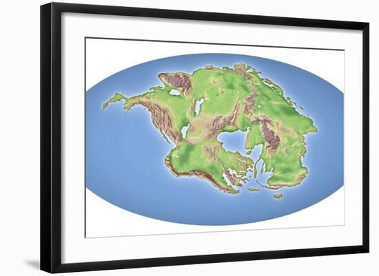 Continental Drift After 250 Million Years-Mikkel Juul-Framed Premium Photographic Print