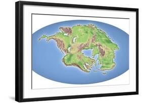 Continental Drift After 250 Million Years-Mikkel Juul-Framed Premium Photographic Print