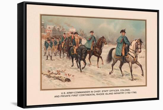 Continental Rhode Island Infantry 1782-1796-Arthur Wagner-Framed Stretched Canvas