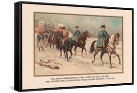 Continental Rhode Island Infantry 1782-1796-Arthur Wagner-Framed Stretched Canvas