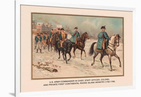 Continental Rhode Island Infantry 1782-1796-Arthur Wagner-Framed Art Print