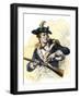 Continental Soldier Loading His Musket, American Revolution-null-Framed Giclee Print