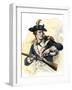 Continental Soldier Loading His Musket, American Revolution-null-Framed Giclee Print